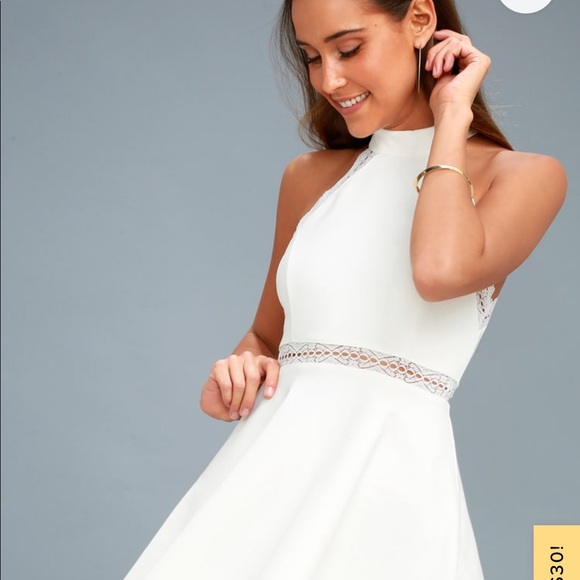 LULUS Reach Out my Hand white skater dress in size small - Picture 2 of 12